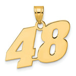 Load image into Gallery viewer, 14K Yellow Gold Polished Block Number Pendant