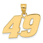 Load image into Gallery viewer, 14K Yellow Gold Polished Block Number Pendant