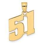 Load image into Gallery viewer, 14K Yellow Gold Polished Block Number Pendant