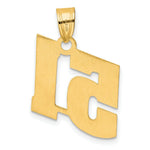 Load image into Gallery viewer, 14K Yellow Gold Polished Block Number Pendant