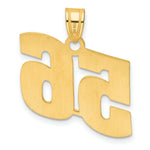 Load image into Gallery viewer, 14K Yellow Gold Polished Block Number Pendant