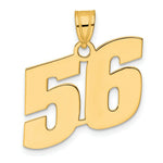Load image into Gallery viewer, 14K Yellow Gold Polished Block Number Pendant