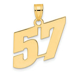 Load image into Gallery viewer, 14K Yellow Gold Polished Block Number Pendant