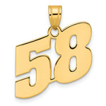 Load image into Gallery viewer, 14K Yellow Gold Polished Block Number Pendant
