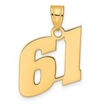Load image into Gallery viewer, 14K Yellow Gold Polished Block Number Pendant