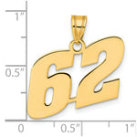 Load image into Gallery viewer, 14K Yellow Gold Polished Block Number Pendant