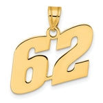 Load image into Gallery viewer, 14K Yellow Gold Polished Block Number Pendant