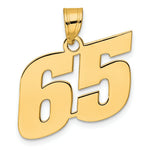 Load image into Gallery viewer, 14K Yellow Gold Polished Block Number Pendant