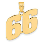 Load image into Gallery viewer, 14K Yellow Gold Polished Block Number Pendant