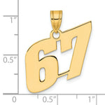 Load image into Gallery viewer, 14K Yellow Gold Polished Block Number Pendant