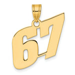 Load image into Gallery viewer, 14K Yellow Gold Polished Block Number Pendant