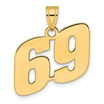 Load image into Gallery viewer, 14K Yellow Gold Polished Block Number Pendant