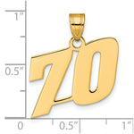 Load image into Gallery viewer, 14K Yellow Gold Polished Block Number Pendant