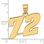 Load image into Gallery viewer, 14K Yellow Gold Polished Block Number Pendant