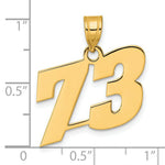 Load image into Gallery viewer, 14K Yellow Gold Polished Block Number Pendant