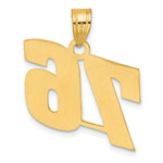 Load image into Gallery viewer, 14K Yellow Gold Polished Block Number Pendant
