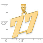 Load image into Gallery viewer, 14K Yellow Gold Polished Block Number Pendant