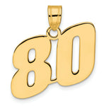 Load image into Gallery viewer, 14K Yellow Gold Polished Block Number Pendant
