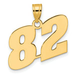 Load image into Gallery viewer, 14K Yellow Gold Polished Block Number Pendant