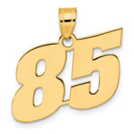 Load image into Gallery viewer, 14K Yellow Gold Polished Block Number Pendant