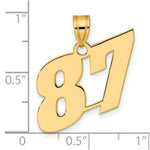 Load image into Gallery viewer, 14K Yellow Gold Polished Block Number Pendant