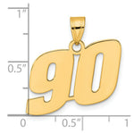 Load image into Gallery viewer, 14K Yellow Gold Polished Block Number Pendant