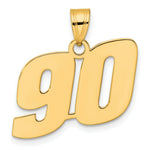 Load image into Gallery viewer, 14K Yellow Gold Polished Block Number Pendant