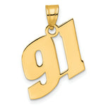 Load image into Gallery viewer, 14K Yellow Gold Polished Block Number Pendant