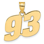 Load image into Gallery viewer, 14K Yellow Gold Polished Block Number Pendant