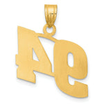 Load image into Gallery viewer, 14K Yellow Gold Polished Block Number Pendant