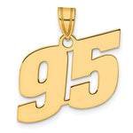 Load image into Gallery viewer, 14K Yellow Gold Polished Block Number Pendant