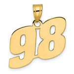 Load image into Gallery viewer, 14K Yellow Gold Polished Block Number Pendant