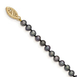 Load image into Gallery viewer, 14K Yellow Gold 4-5mm Black Freshwater Cultured Near Round Pearl Necklace