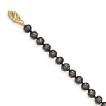 Load image into Gallery viewer, 14K Yellow Gold 5-6mm Black Freshwater Cultured Near Round Pearl Necklace
