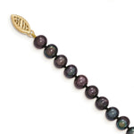 Load image into Gallery viewer, 14K Yellow Gold 6-7mm Black Freshwater Cultured Near Round Pearl Necklace