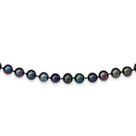 Load image into Gallery viewer, 14K Yellow Gold 8-9mm Black Near Round Fresh Water Cultured Pearl Necklace