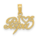 Load image into Gallery viewer, 14K Yellow Gold I Heart Papa Charm Pendant