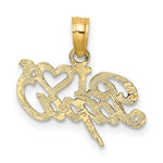 Load image into Gallery viewer, 14K Yellow Gold I Heart Papa Charm Pendant