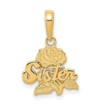 Load image into Gallery viewer, 14K Yellow Gold Sister Rose Pendant