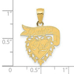 Load image into Gallery viewer, 14K Yellow Gold Daddy's Girl Heart Pendant