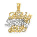 Load image into Gallery viewer, 14K Two-tone Gold Daddys Little Girl Pendant