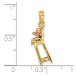Load image into Gallery viewer, 14K Two-Tone Gold High Chair With Baby Charm Pendant