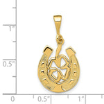Load image into Gallery viewer, 14K Yellow Gold Good Luck Clover Pendant