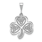 Load image into Gallery viewer, 14K White Gold Trinity Clover Pendant