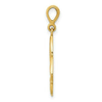 Load image into Gallery viewer, 14K Yellow Gold Rhodium Diamond-cut Claddagh Pendant 30mm length