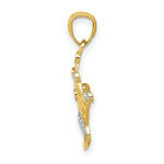 Load image into Gallery viewer, 14K Yellow Gold and Rhodium Crown Pendant