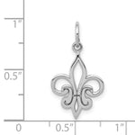 Load image into Gallery viewer, 14K White Gold Fleur De Lei Charm