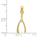 Load image into Gallery viewer, 14K Yellow Gold Wishbone Pendant