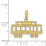 Load image into Gallery viewer, 14K Yellow Gold San Francisco Cable Car Charm Pendant