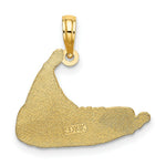 Load image into Gallery viewer, 14K Yellow Gold Nantucket Map Charm Pendant